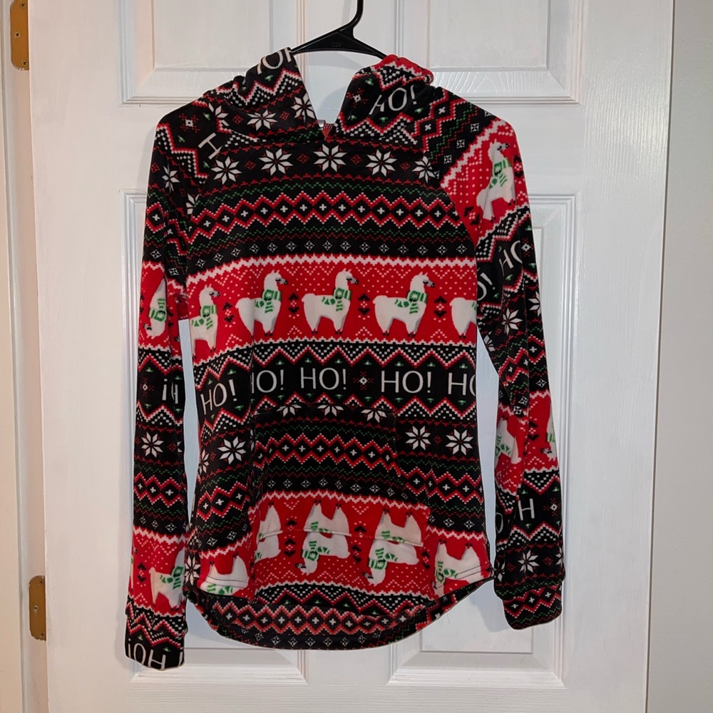 NWOT fleece llama hoodie